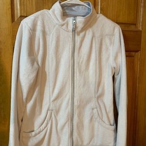 Super soft white zip up jacket